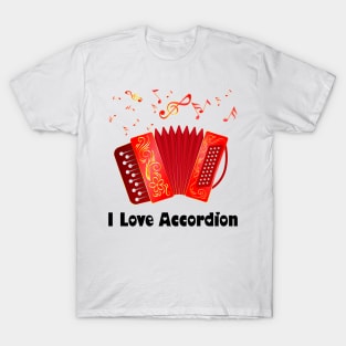 I Love Accordion T-Shirt